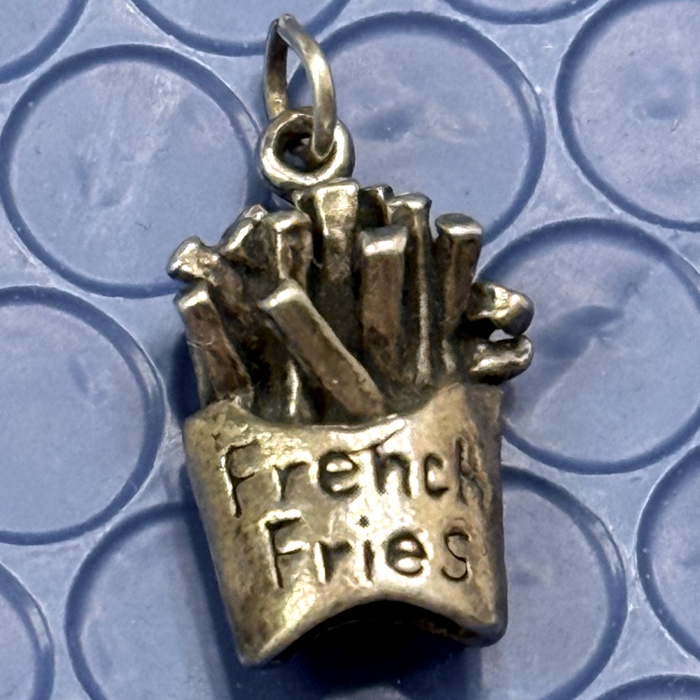 Sterling Silver French Fries Vintage Charm